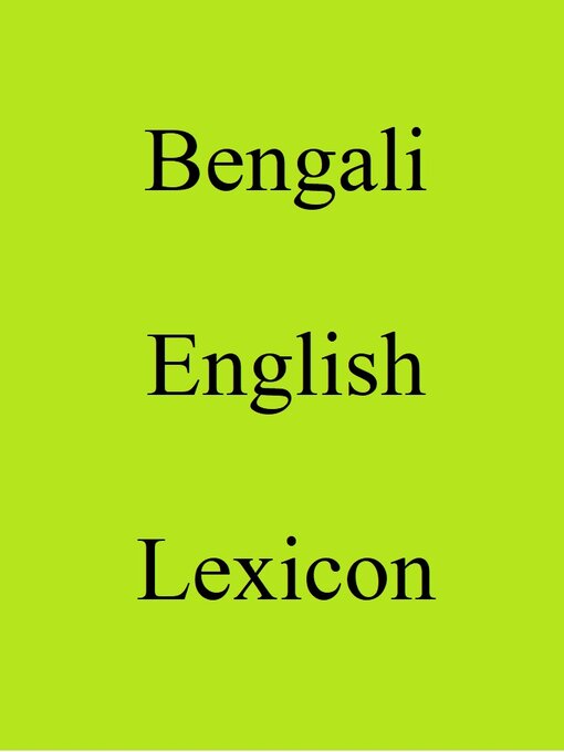Title details for Bengali English Lexicon by Trebor Hog - Available